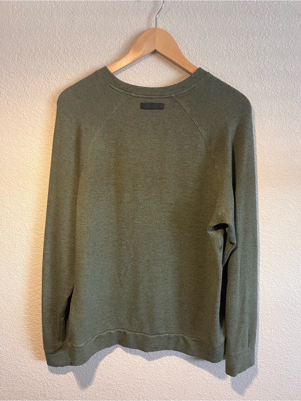 Fabletics Men's the OG Crewneck Sweater - Olive Green - Picture 5 of 7